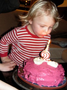 Blowing out the candles.  Wishes do come true...